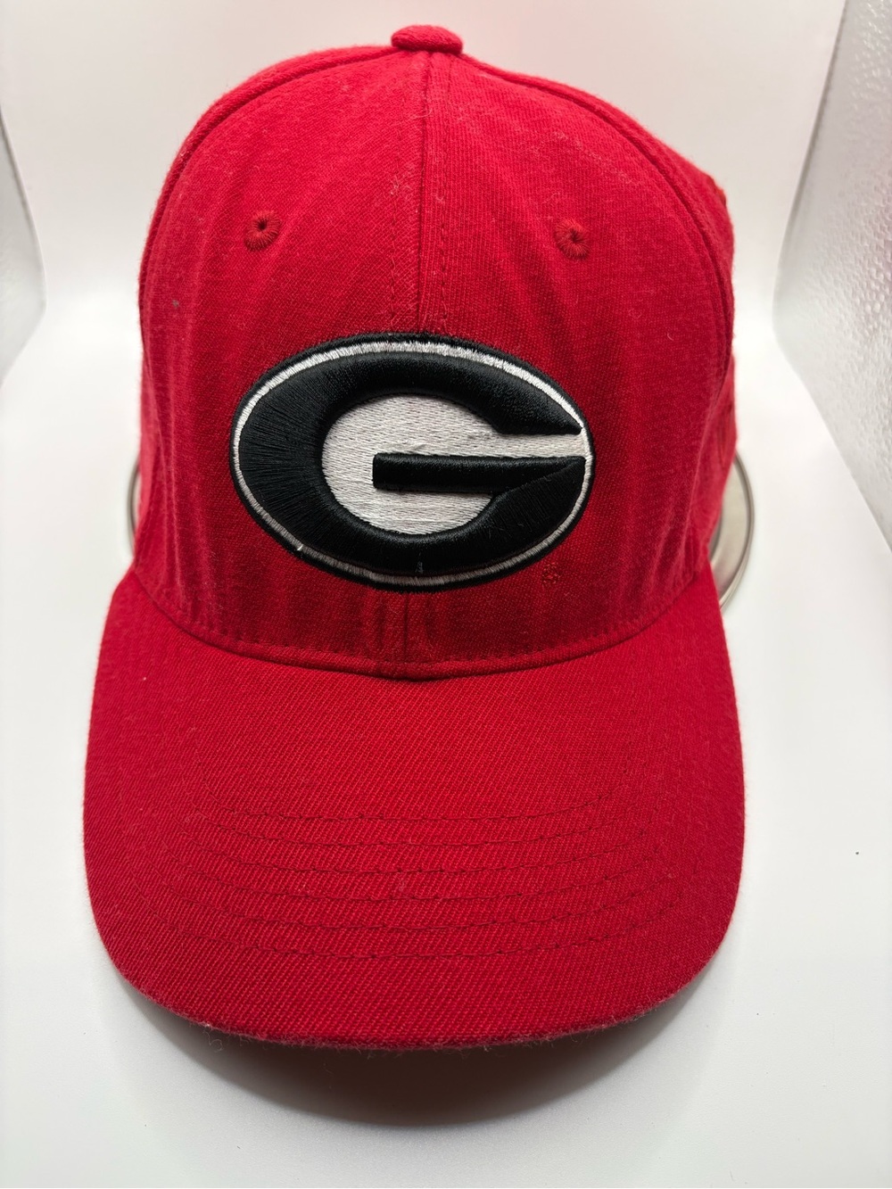 Georgia Bulldogs UGA Red Flex Fit Hat L/XL Top of the World NCAA Cap